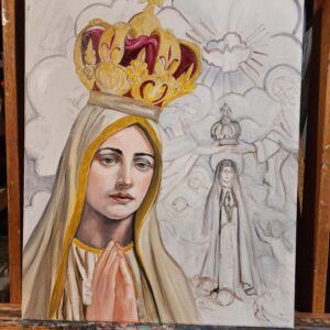 Painting Progress of Our Lady of Fatima